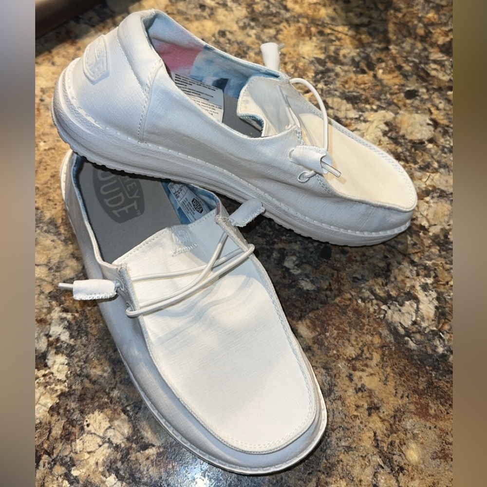 Hey Dude Women’s White Slip-On Loafers